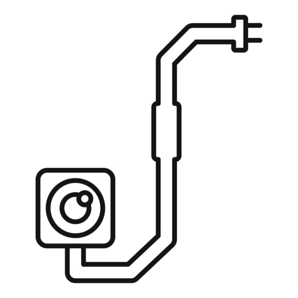 Icono de cámara de teléfono roto, estilo de esquema — Archivo Imágenes Vectoriales