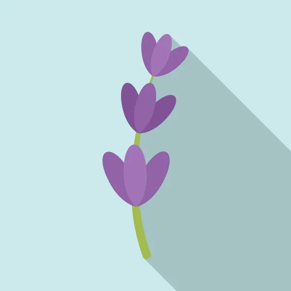 Icono de flor de lavanda, estilo plano — Vector de stock