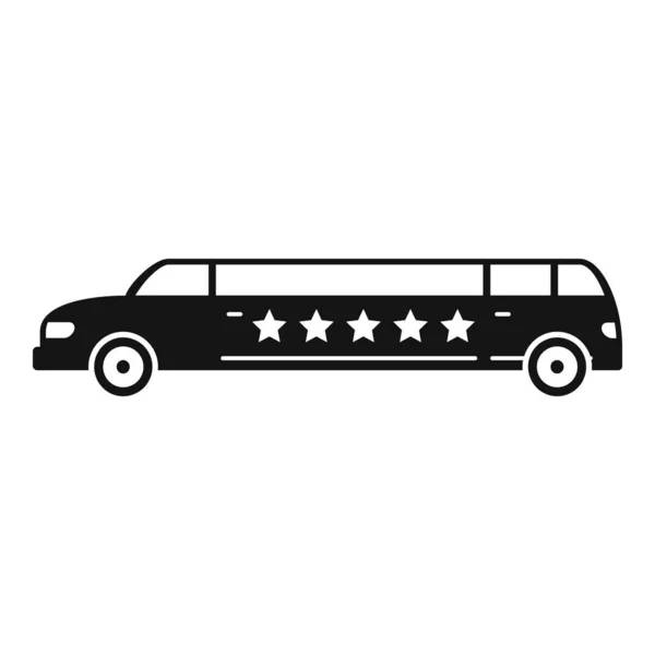 Celebrity limousine icon, simple style — Stockový vektor