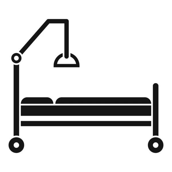 Clínica icono de la cama, estilo simple — Vector de stock