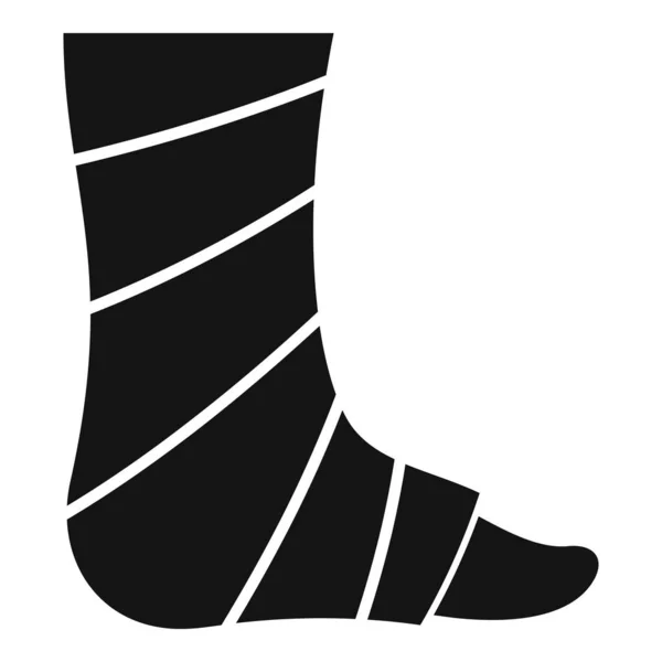 Icône de pied de bandage, style simple — Image vectorielle