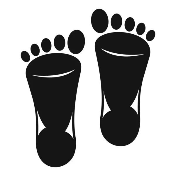 Foot silhouette icon, simple style — Stock vektor