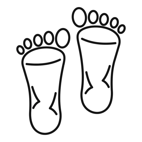 Foot silhouette icon, outline style — Stock vektor