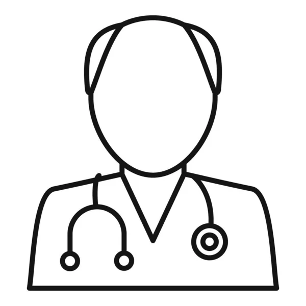 Podiatrist orvos ikon, körvonalazott stílus — Stock Vector