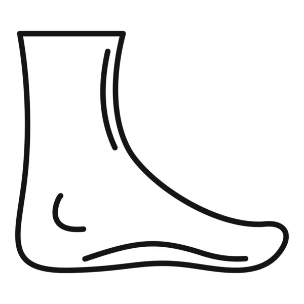 Icona a piedi nudi, stile contorno — Vettoriale Stock