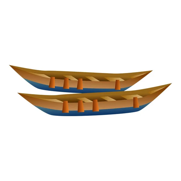 Ikona łodzi azjatyckich, styl kreskówki — Wektor stockowy