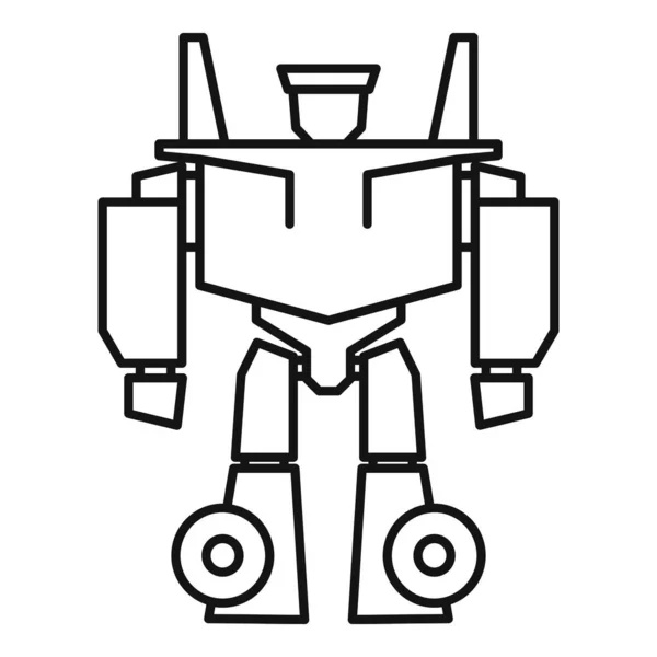 Game robot transformer icon, outline style — Stock Vector