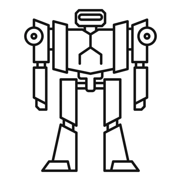 Space robot transformer icon, outline style — Stock Vector