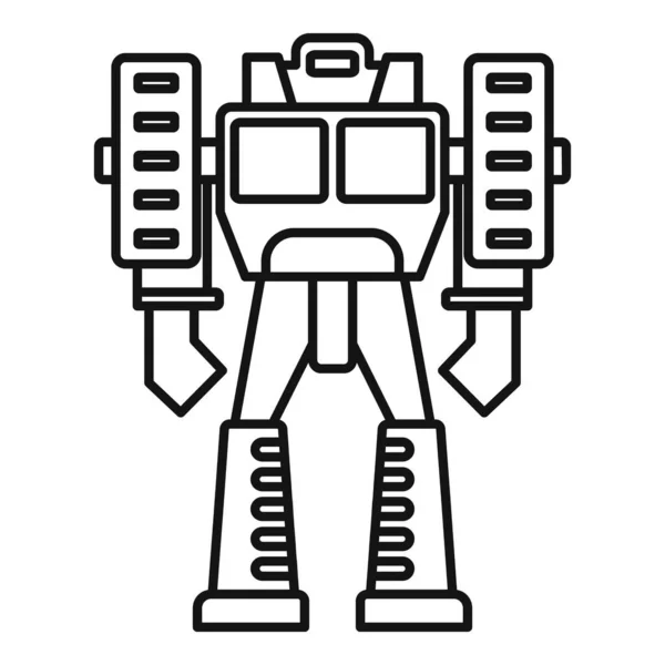 Truck robot transformer icon, outline style — Stock Vector