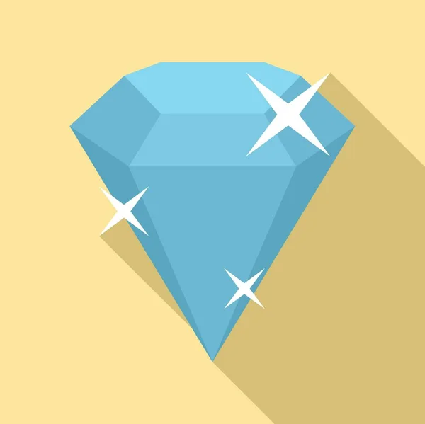 Icono de diamante, estilo plano — Vector de stock