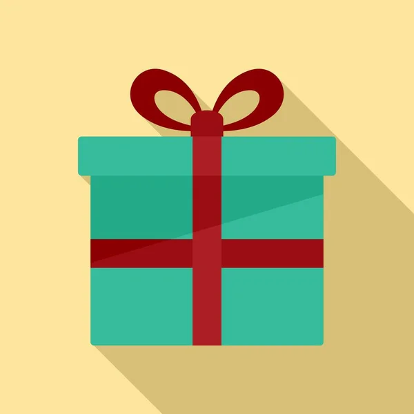 Icono de caja de regalo de cliente, estilo plano — Archivo Imágenes Vectoriales