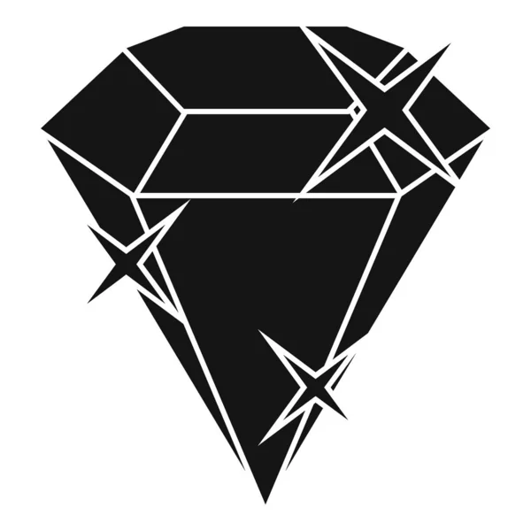Diamant icoon, eenvoudige stijl — Stockvector
