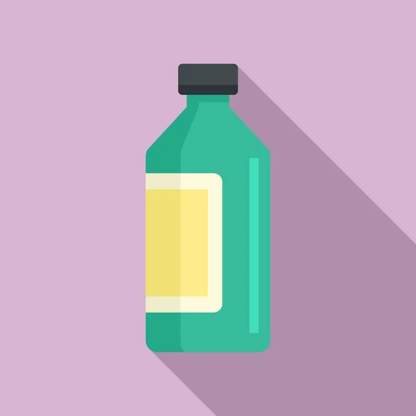 Syrup bottle icon, flat style — Stock Vector