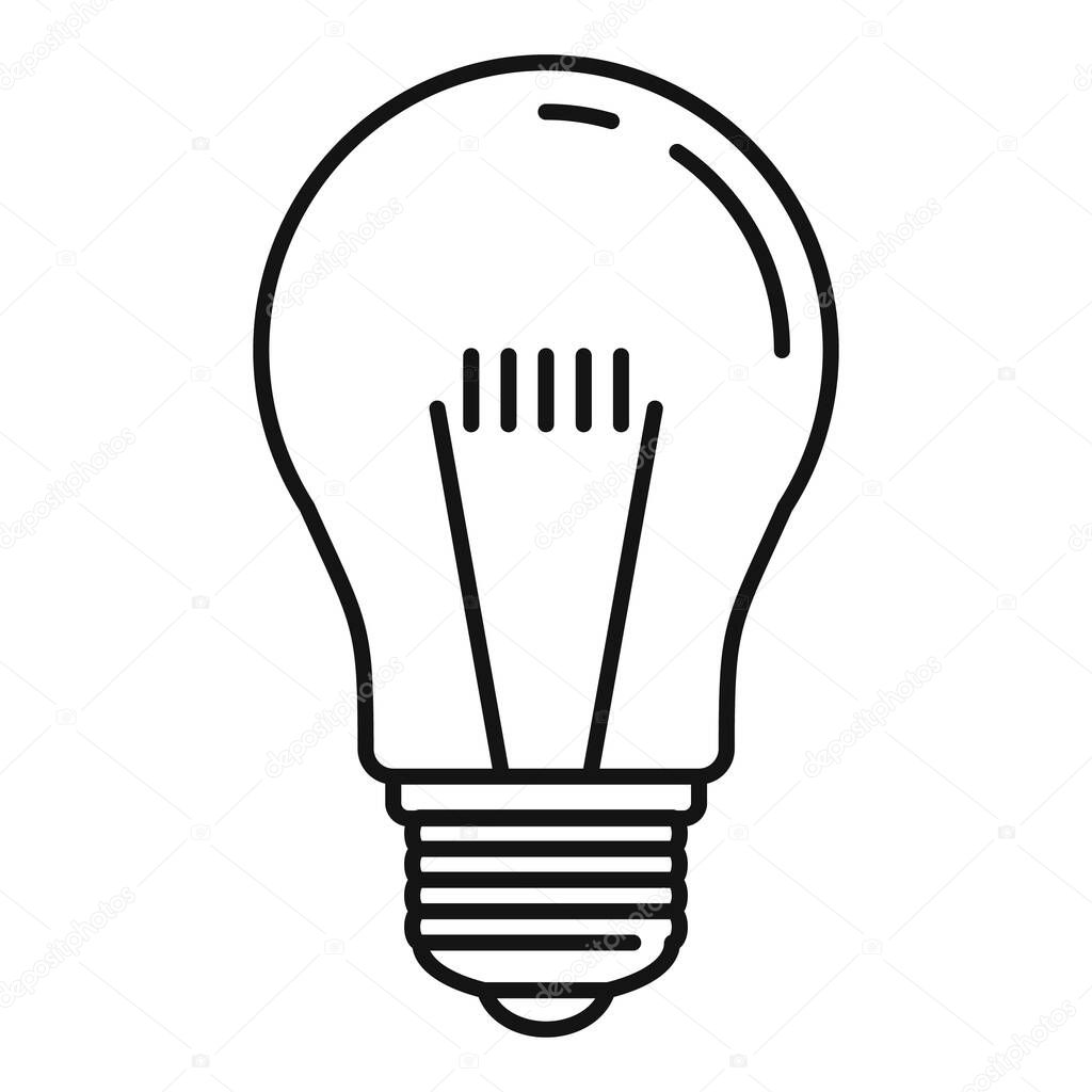 Customer idea bulb icon, outline style