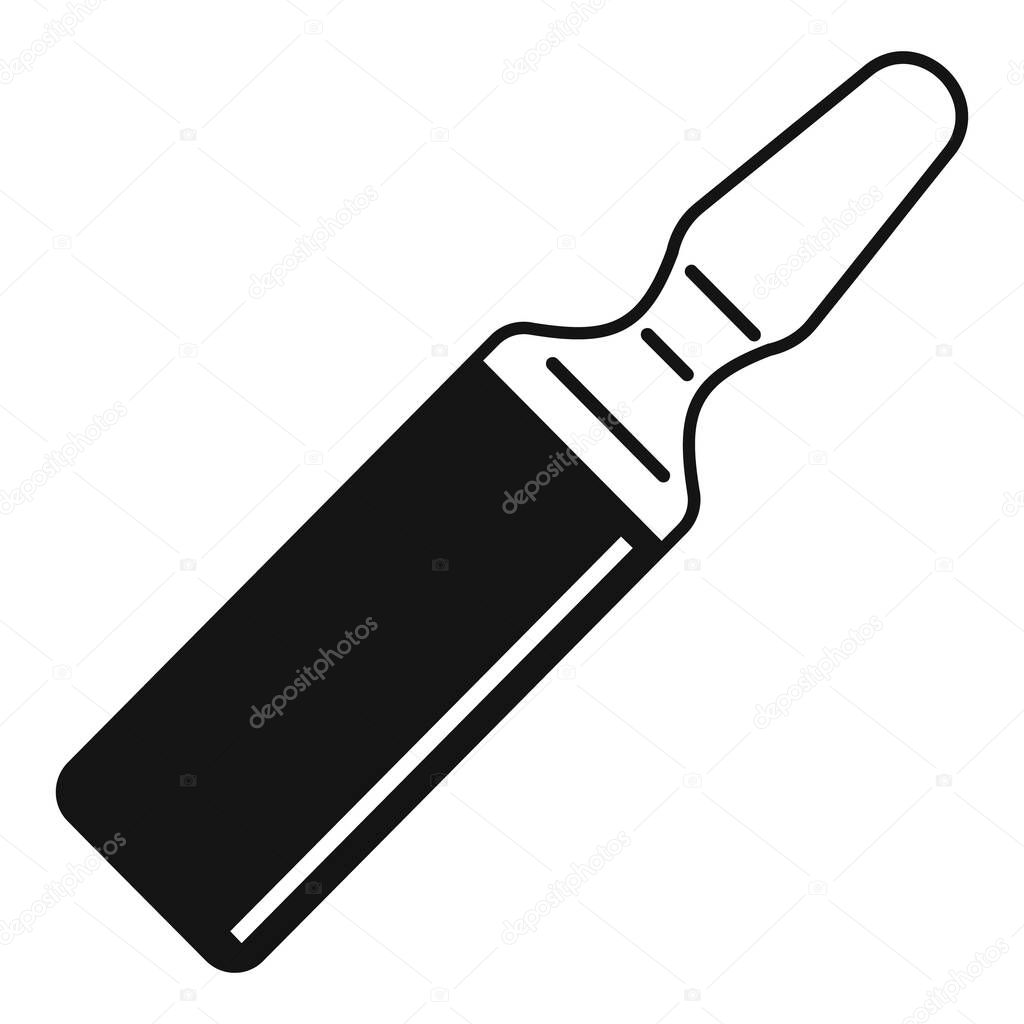 Drugstore ampule icon, simple style