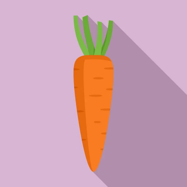 Ícone de cenoura de vitamina, estilo plano —  Vetores de Stock