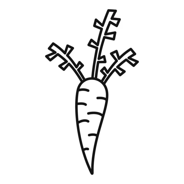 Ícone de cenoura Detox, estilo esboço — Vetor de Stock
