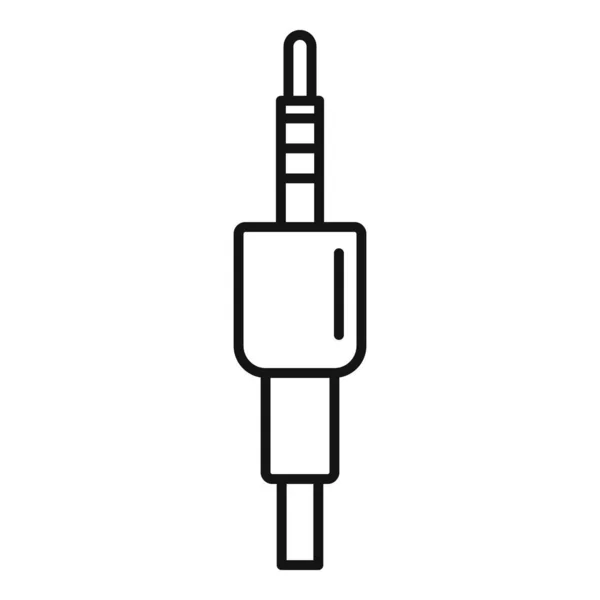 音频插孔图标，轮廓风格 — 图库矢量图片