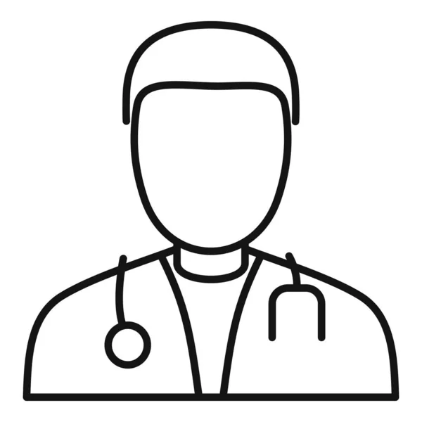 Mentális kórház orvos ikon, vázlatos stílus — Stock Vector