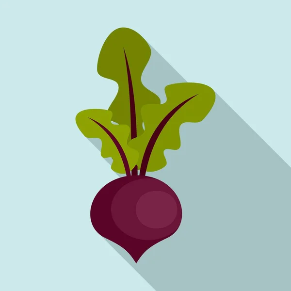 Garden beet icon, flat style — Stock Vector