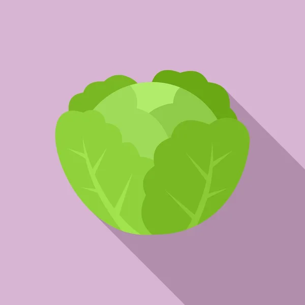 Cabbage icon, flat style — Stock Vector