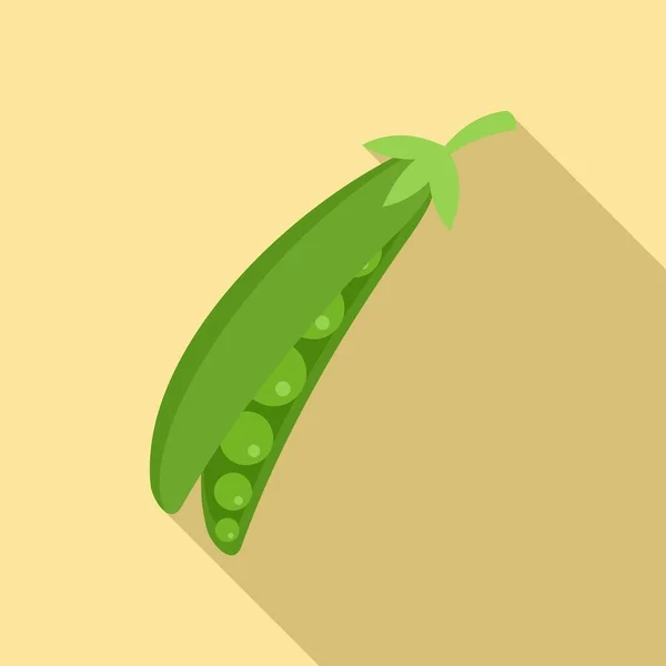 Agriculture peas icon, flat style — Stock Vector