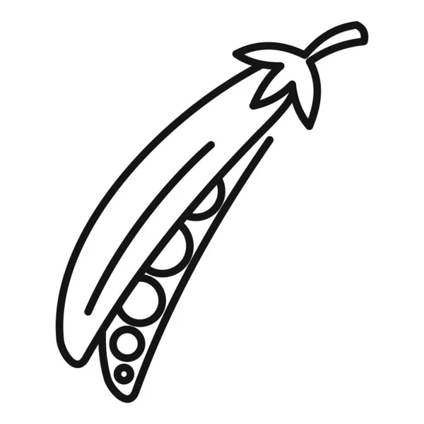 Значок гороха, стиль наброска — стоковый вектор