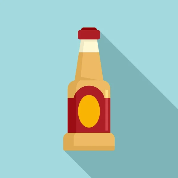 Ikona butelki przyprawy, płaski styl — Wektor stockowy