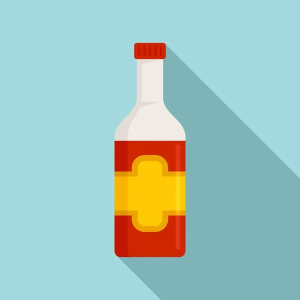Ícone de garrafa condimento culinária, estilo plano —  Vetores de Stock