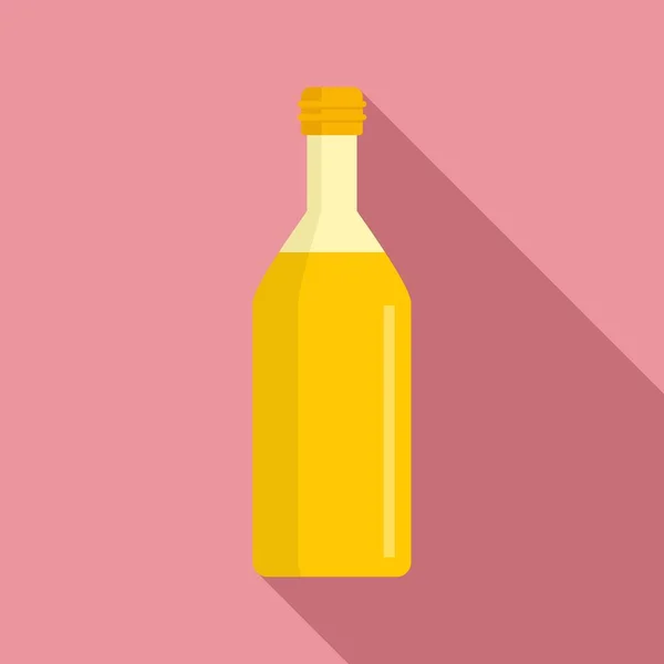 Olijfolie fles icoon, platte stijl — Stockvector