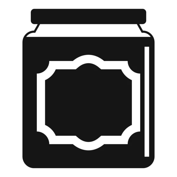 Icône de pot de condiment, style simple — Image vectorielle