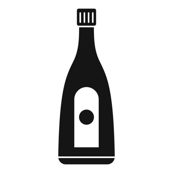 Ketchupflaschen-Ikone, einfacher Stil — Stockvektor