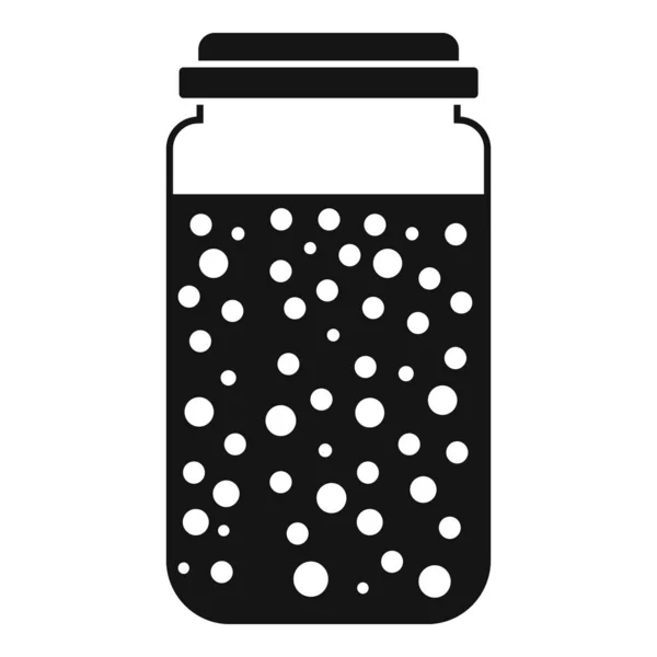 エンドウ豆のソース瓶のアイコン、シンプルなスタイル — ストックベクタ
