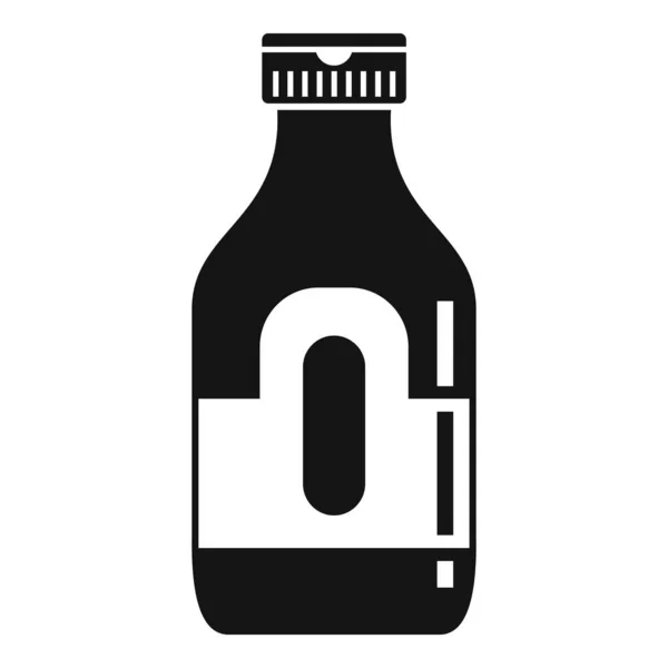 Icono de la botella de salsa de ajo, estilo simple — Vector de stock