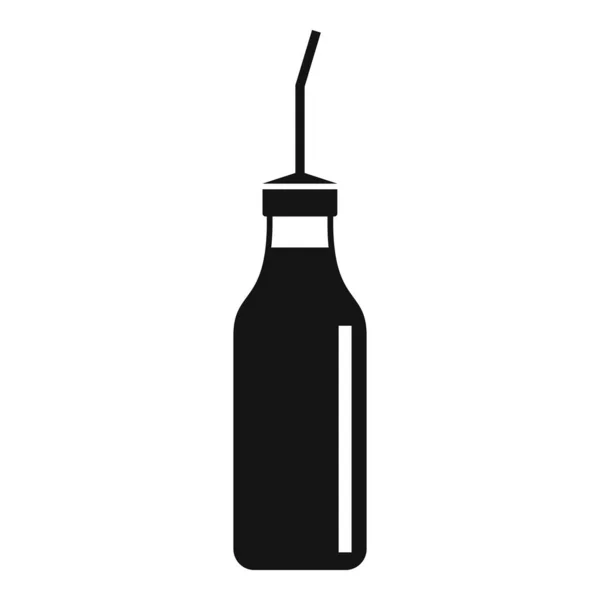 Aromatická ikona lahvičky hořčice, jednoduchý styl — Stockový vektor