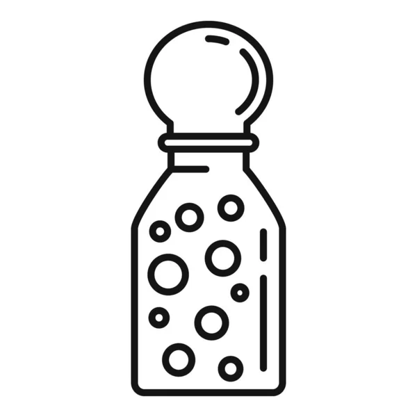 5 pepper bottle icon, outline style — Stock Vector