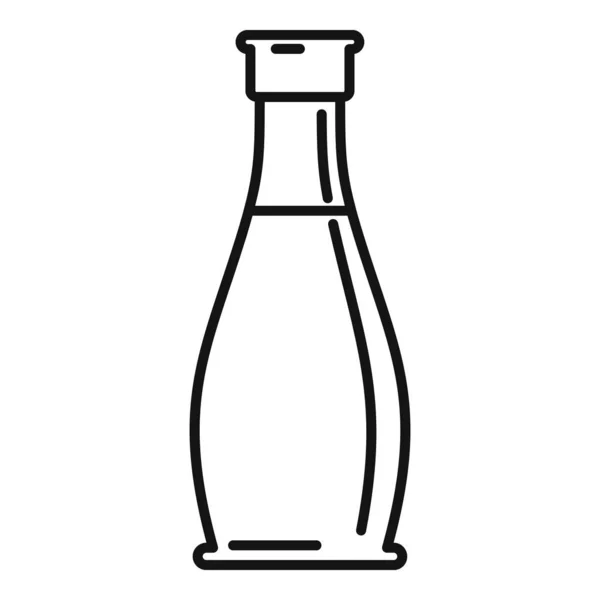 Rediment glass bottle icon, outline style — стоковый вектор