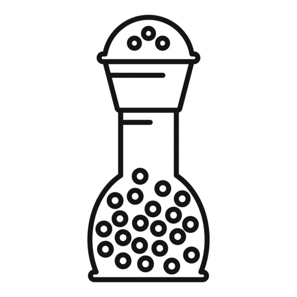 Rediment glass pot icon, outline style — стоковый вектор
