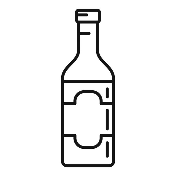 Icono de la botella condimento culinario, estilo de esquema — Vector de stock