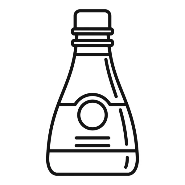 Aromatic soy bottle icon, outline style — Stock Vector
