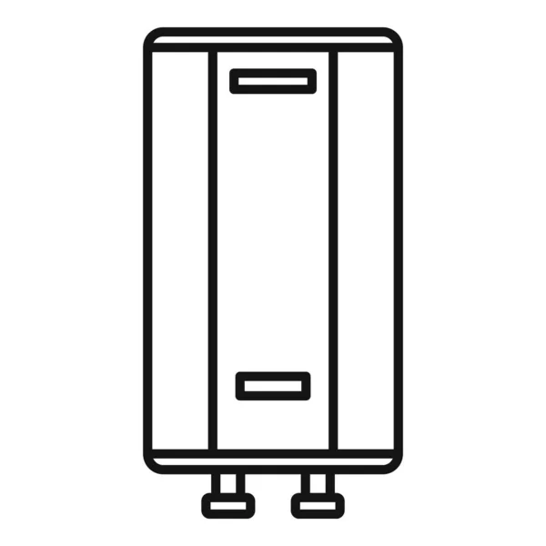 Icono de caldera de calentamiento, estilo de contorno — Archivo Imágenes Vectoriales