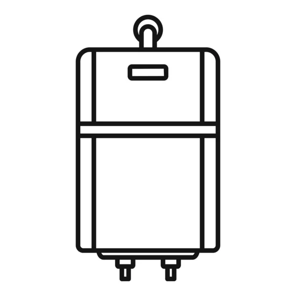 Zentrales Boiler-Symbol, umrissener Stil — Stockvektor