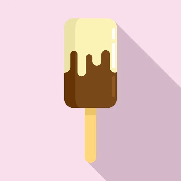 Icono de helado, estilo plano — Archivo Imágenes Vectoriales