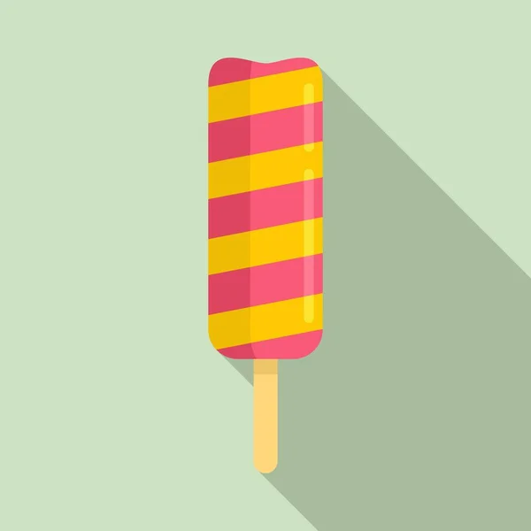 Icono de helado de verano, estilo plano — Archivo Imágenes Vectoriales