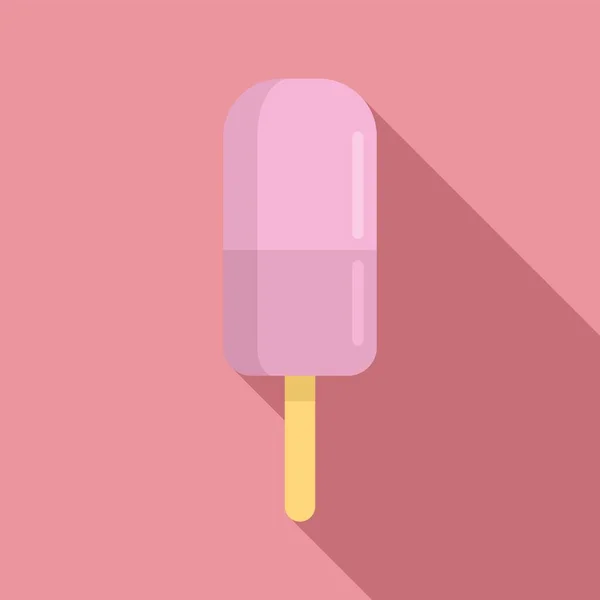 Crème glacée icône de plage d'été, style plat — Image vectorielle