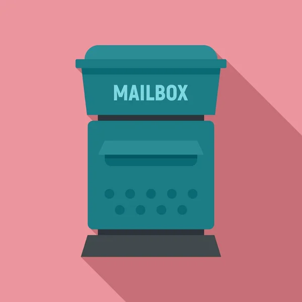 Mailbox icoon, platte stijl — Stockvector