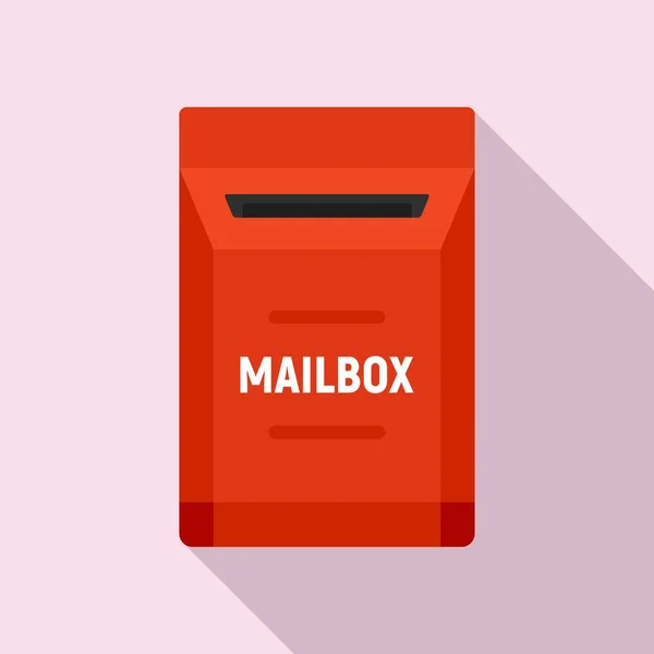 Open mailbox icoon, platte stijl — Stockvector