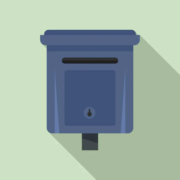 Ícone de caixa de correio de mensagem, estilo plano — Vetor de Stock
