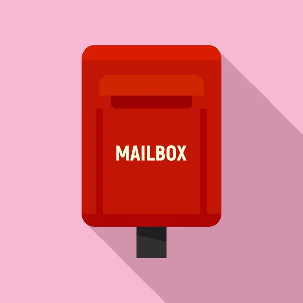 Correspondentie mailbox icoon, platte stijl — Stockvector
