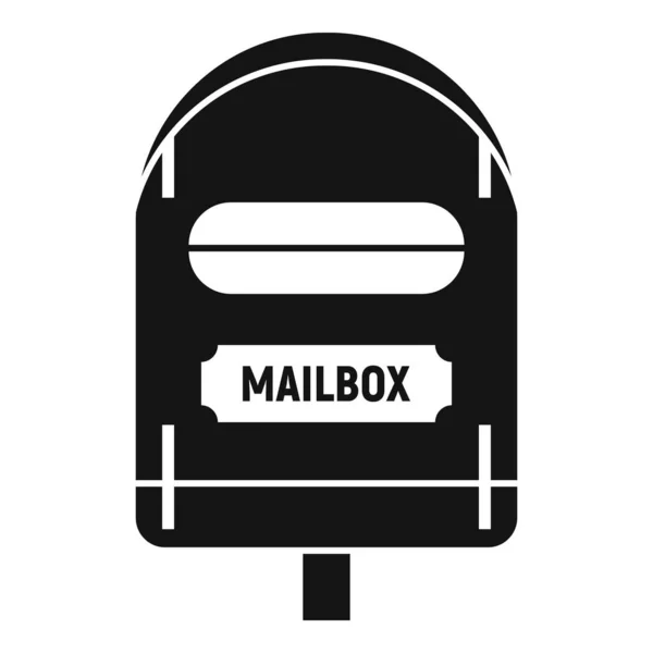 Icône de boîte aux lettres, style simple — Image vectorielle